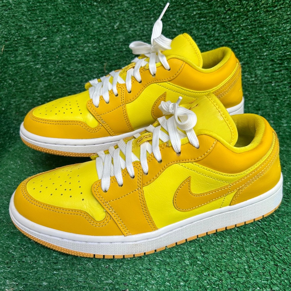 Nike Air Jordan 1 Low University Gold Yellow White DC0774-700 Womens Size 8